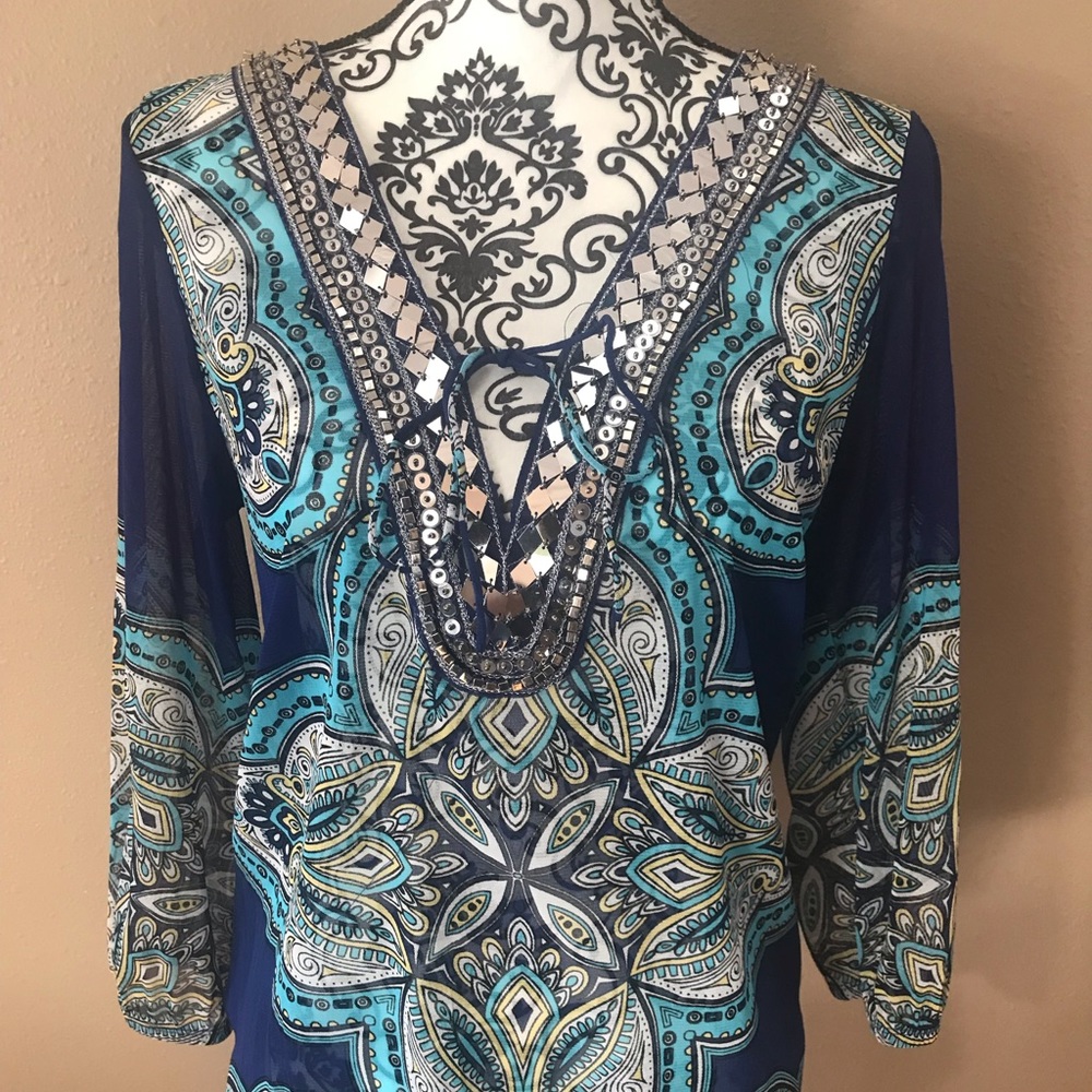 Blue Paisley Shirt